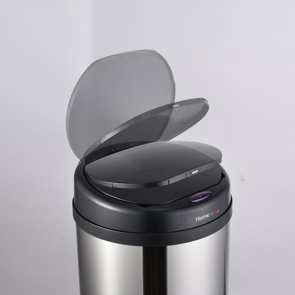 HomeMax 30L Silver Sensor Bin Round - Homemark