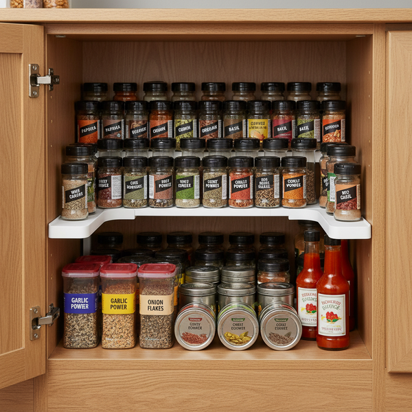 Homemax Spicy Shelf 2-Pack – Adjustable Expandable Cupboard Organiser Bundle