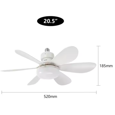 Homemark Socket 6 Blade Fan Light with Remote