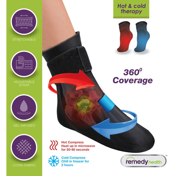 Remedy Health Gel Velcro Knee Wrap + Gel Wrist Wrap + Gel Sock