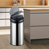 HomeMax 30L Silver Sensor Bin Round - Homemark