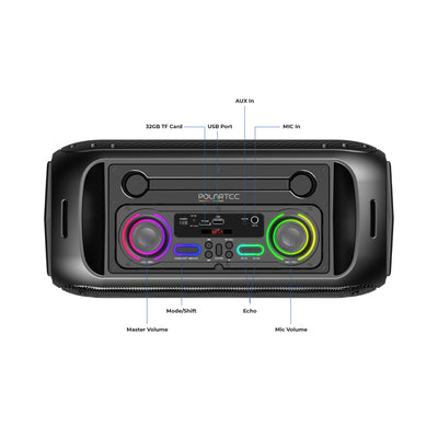 POLARTEC Dual 6.5" Party Speaker - Homemark