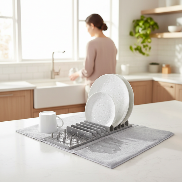 Milex Pressed Aluminium Non-Stick 2pc Frying Pan Set + Milex Drying Rack & Mat | BUNDLE