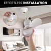 Homemark Socket 6 Blade Fan Light with Remote