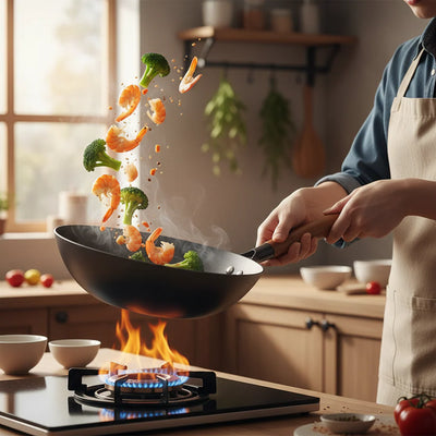 Royal Diamond Cast Iron Wok 28cm