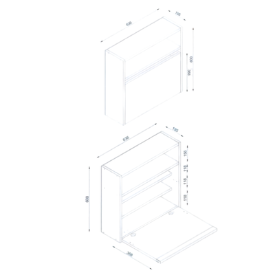 Amoire Violin Laptop Desk White