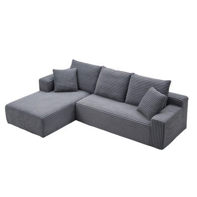 Armoire 2 Seater L-Shape Couch | Grey