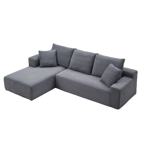 Armoire 2 Seater L-Shape Couch | Grey