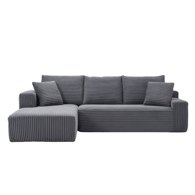 Armoire 2 Seater L-Shape Couch | Grey