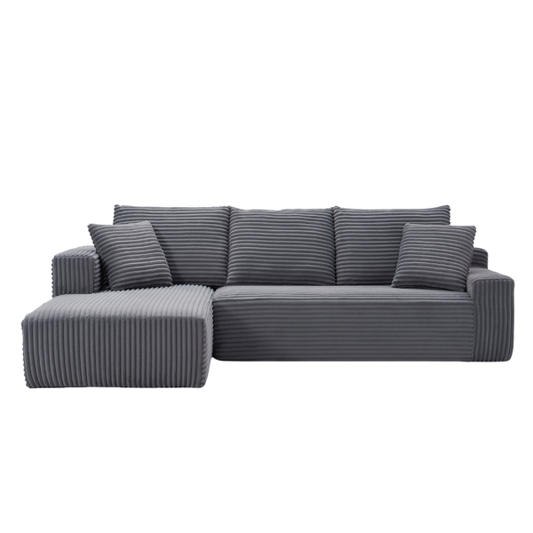 Armoire 2 Seater L-Shape Couch | Grey