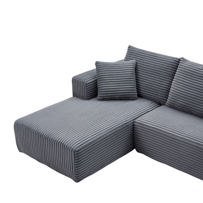 Armoire 2 Seater L-Shape Couch | Grey