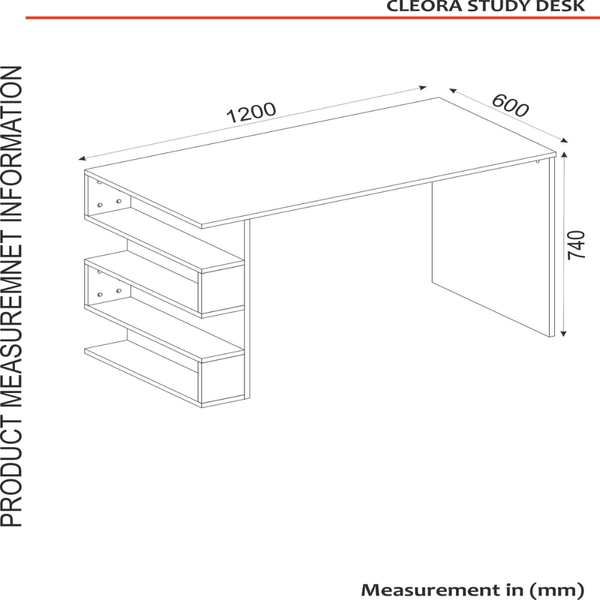 Armoire Cleora Study Desk | Assorted Colours