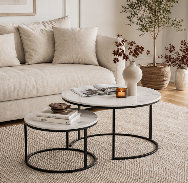 Armoire Coffee Table Set | White or Black