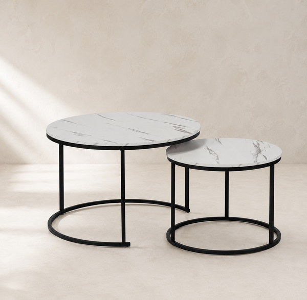 Armoire Coffee Table Set | White or Black