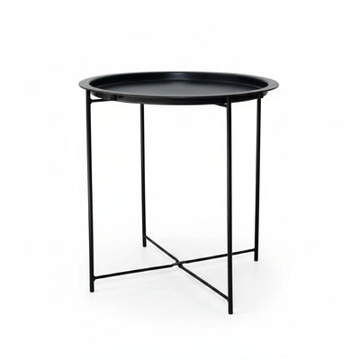 Armoire Oval Folding Coffee Table | Black
