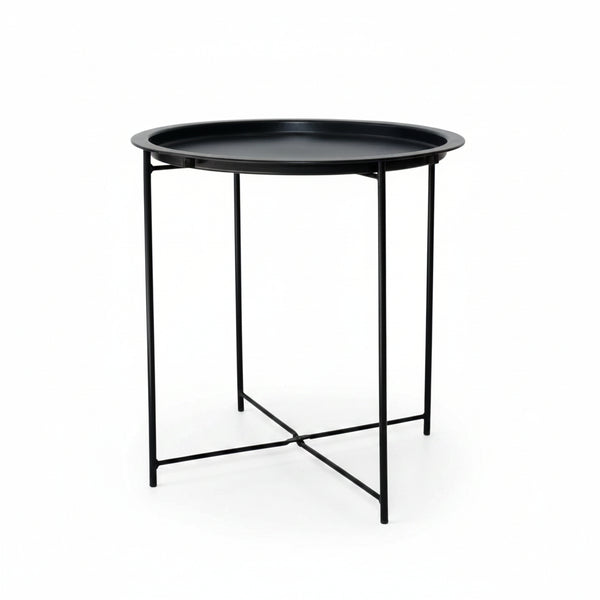 Armoire Oval Folding Coffee Table | Black