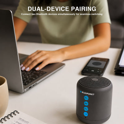 Blaupunkt Musika Bluetooth Speaker & TWS Earbuds Combo – Portable Speaker with Wireless Earbuds Bundle
