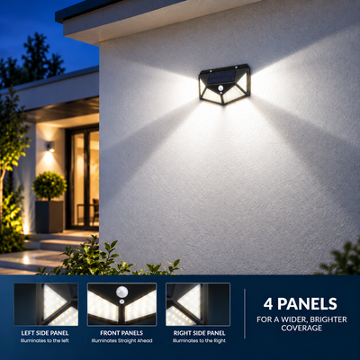 Blaupunkt EcoBright Single Solar Light – 370 Lumen Motion Sensor Solar Security Light