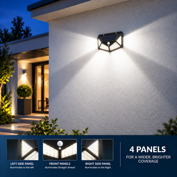 Blaupunkt EcoBright Single Solar Light – 370 Lumen Motion Sensor Solar Security Light