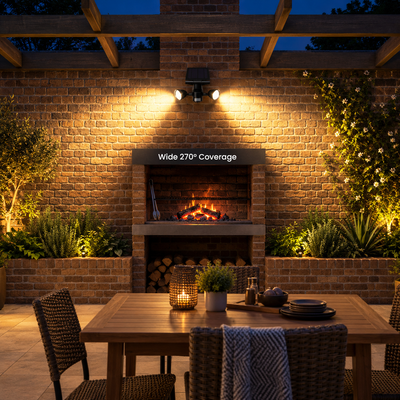 Blaupunkt EcoBright Dual Directional Solar Light – 600 Lumen Motion Sensor Solar Security Light
