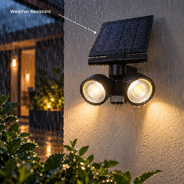 Blaupunkt EcoBright Dual Directional Solar Light – 600 Lumen Motion Sensor Solar Security Light