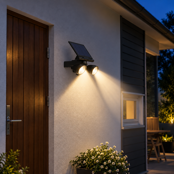 Blaupunkt EcoBright Dual Directional Solar Light – 600 Lumen Motion Sensor Solar Security Light