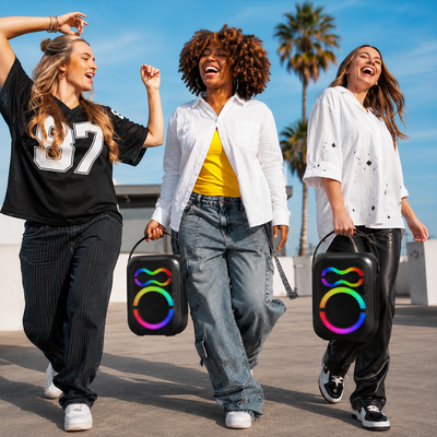 Blaupunkt Intensity Combo Speaker – Portable Bluetooth Party Speaker Set with Tripod Stands
