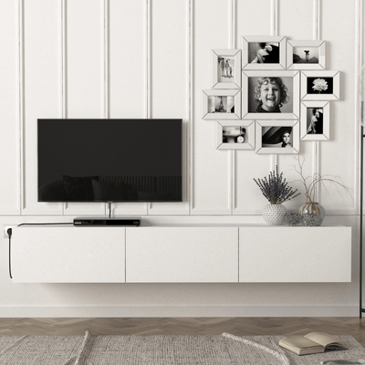 Armoire Damla Floating TV Stand - White