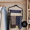 Milex Non-Slip Pants Hangers 3-Pack – Space-Saving Velvet Multi-Pants Hangers