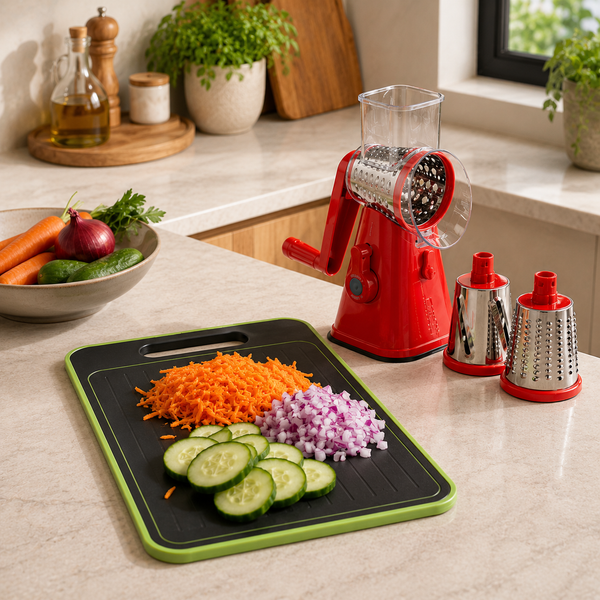 Homemax Kitchen Prep Set – 4-in-1 Chopping & Defrosting Board with NutriSlicer