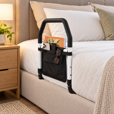 FullMax Side Bed Rail – Bed Assist Rail with Storage Pouch