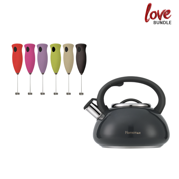 Homemax Stovetop Kettle + Milex Stick O Cinno Assorted Colours | BUNDLE