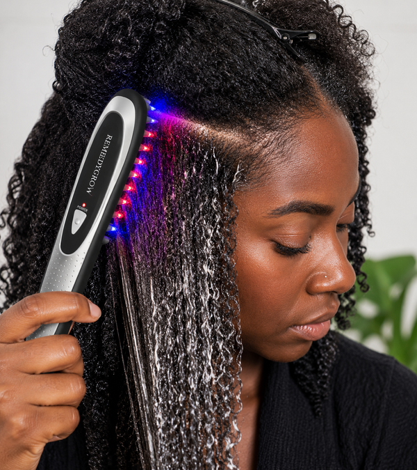Aragan Secret & Igia Hair Care Set – Argan Oil Leave-In Treatment with Laser & LED Hair Therapy Comb