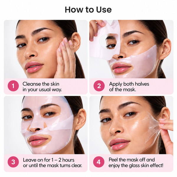 Igia Pink Collagen Gel Mask – Hydrating Hydrogel Facial Mask with Collagen, Niacinamide & Peptides