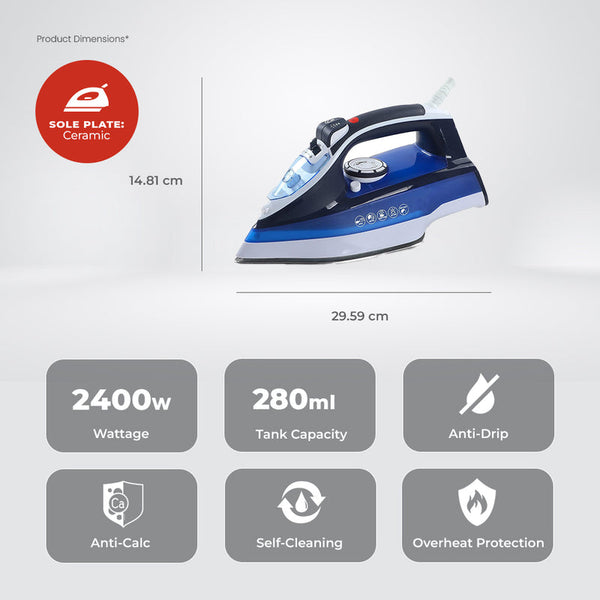 Milex Power Press Steam Iron 2400W