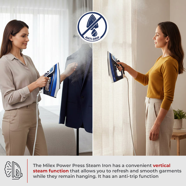 Milex Power Press Steam Iron 2400W