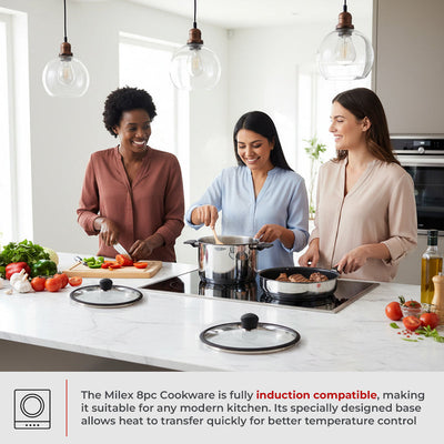 Milex 8pc Stainless Steel Cookware Set