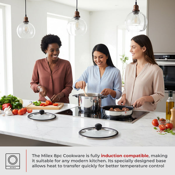 Milex 8pc Stainless Steel Cookware Set