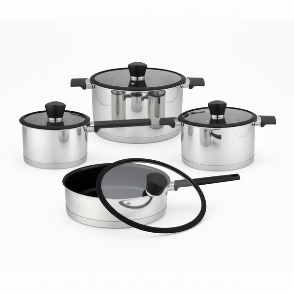 Milex 8pc Stainless Steel Cookware Set