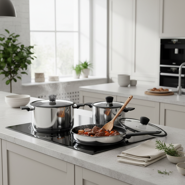 Milex 8pc Stainless Steel Cookware Set