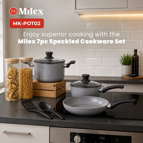 Milex 7pc Pressed Aluminium Cookware Set