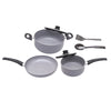 Milex 7pc Pressed Aluminium Cookware Set
