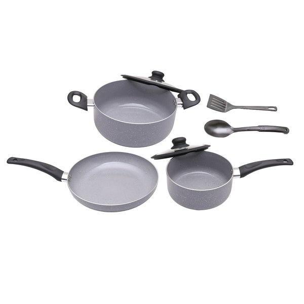 Milex 7pc Pressed Aluminium Cookware Set