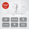 Milex Rechargeable Desk Fan 12"