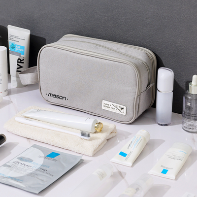 Mason Cosmetic Toiletry Bag | Grey