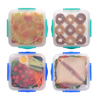 Milex 3-Piece Lunchbox Set – Microwave-Safe Food Storage | Colours May Vary – 2 Pack