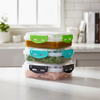 Milex 3-Piece Lunchbox Set – Microwave-Safe Food Storage | Colours May Vary – 2 Pack