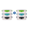 Milex 3-Piece Lunchbox Set – Microwave-Safe Food Storage | Colours May Vary – 2 Pack