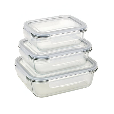 Milex 3pcs Locking Snap Lid Container Set
