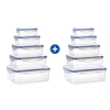 Milex 5-Piece Rectangular Container Set – Airtight Food Storage Containers – 2 Pack